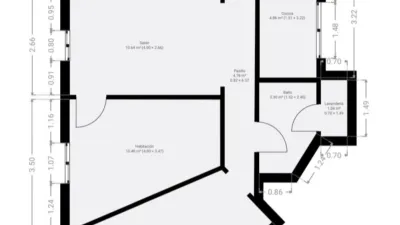 Piso en venta en Carrer d'Espronceda, cerca de Avinguda Diagonal, El Poblenou (Distrito Sant Martí. Barcelona Capital) de 290.000 €
