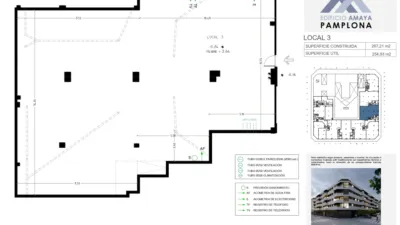 Promoción Local comercial en Venta Ensanches - Zabalguneak, Calle Teobaldos, Nº 7. Ensanches - Zabalguneak (Pamplona - Iruña) de 764.790 €