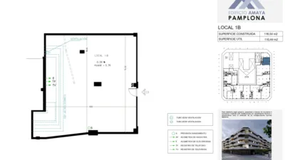 Promoción Local comercial en Venta Ensanches - Zabalguneak, Calle Teobaldos, Nº 11. Ensanches - Zabalguneak (Pamplona - Iruña) de 331.320 €