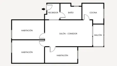Piso en venta en Via Favència, cerca de Carrer de Joaquim Puig i Pidemunt, Roquetes (Distrito Nou Barris. Barcelona Capital) de 165.000 €