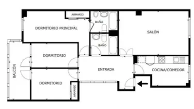 Piso en venta en Praza de Europa, Concheiros-Fontiñas (Santiago de Compostela) de 285.000 €