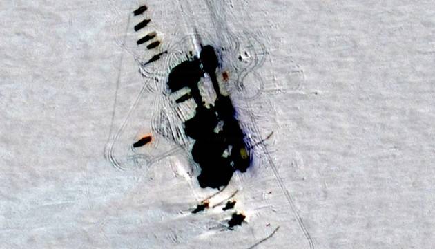 Halley VI, Vista aérea montaje – Google Maps