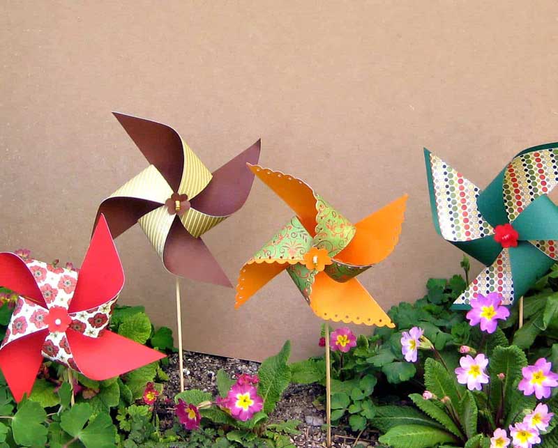 c&oacute;mo hacer molinillos de viento para el jard&iacute;n