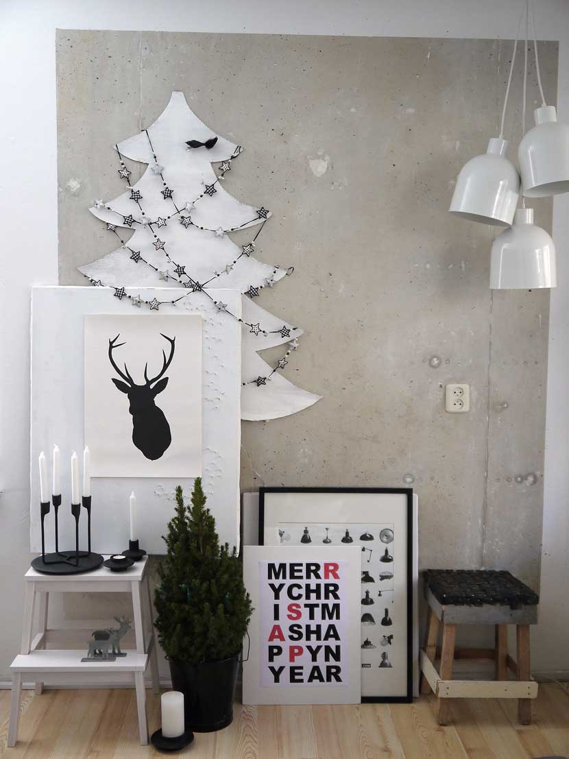 árbol de Navidad para poner en la pared