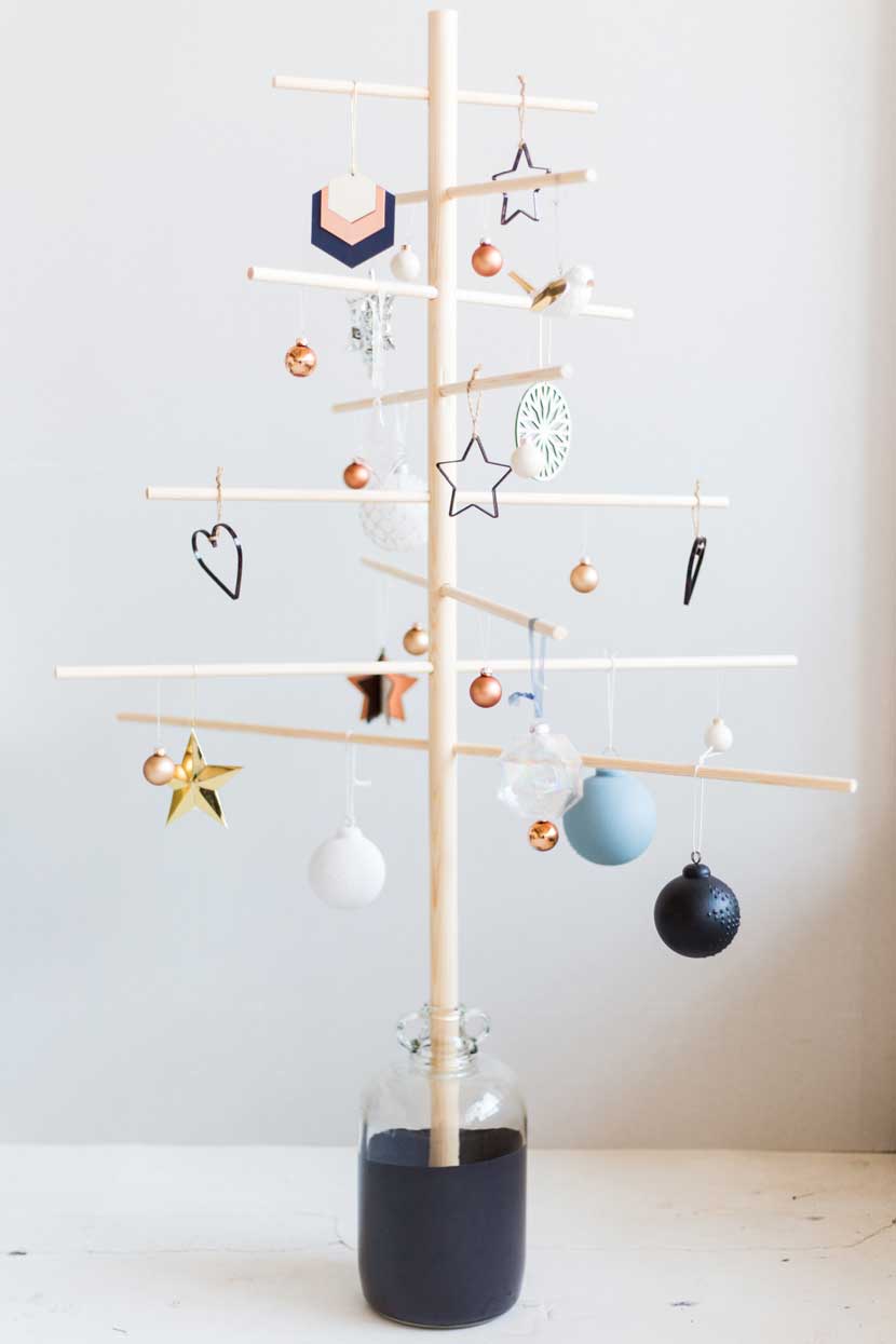 cómo hacer un árbol de Navidad minimalista
