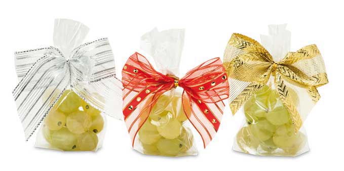 uvas de Nochevieja en bolsa de pl&aacute;stico