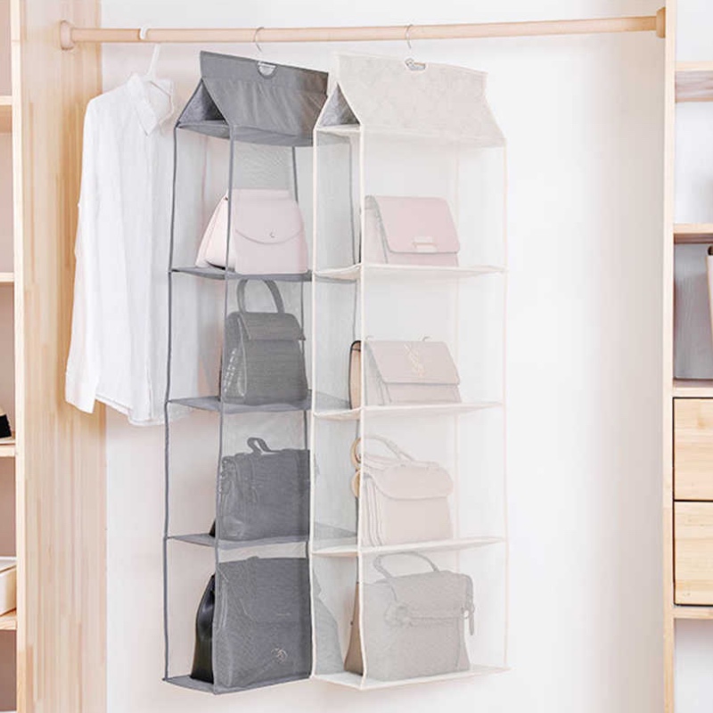cómo organizar los bolsos en el armario