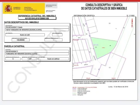 Terreno en Yunquera de Henares