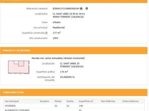 Piso en calle Carrer de Sant Urbà, nº 20