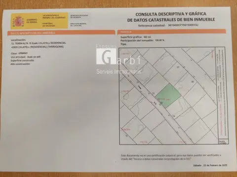 Terreno en Carrer de la Terra Alta, 16