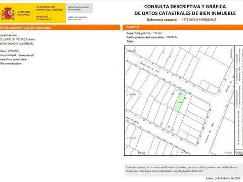Terreno en calle de Lope de Vega