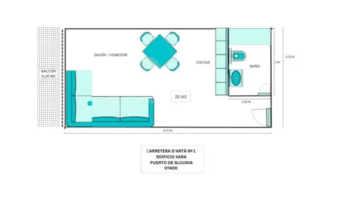 Estudio en Platja d'Alcúdia-Port d'Alcúdia