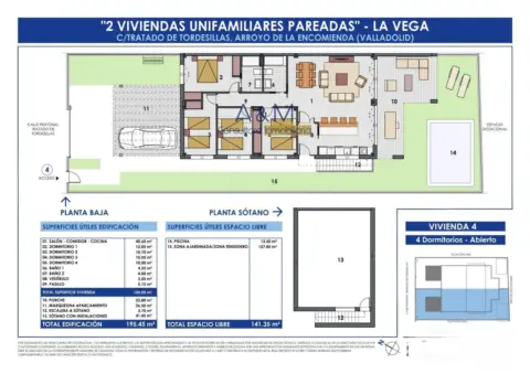 Casa pareada en calle de Tratado de Tordesillas