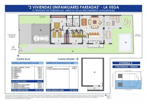 Casa pareada en calle de Tratado de Tordesillas