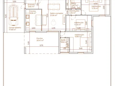 Chalet unifamiliar en Ronda de la Hueriavieja, 1