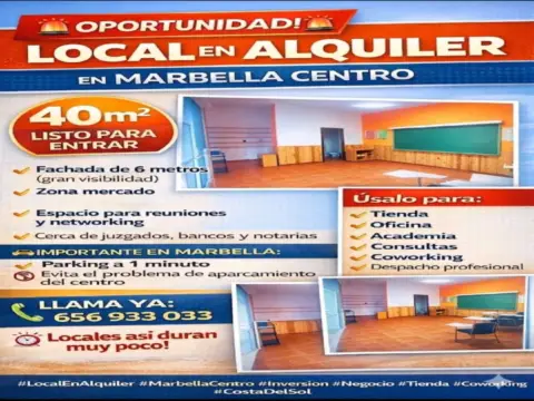 Local comercial en calle de Jacinto Benavente